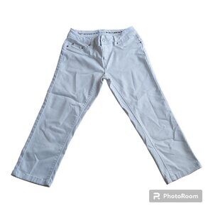 NWOT Suko Jeans Women's Mid Rise White Stretch Denim Skinny Leg Capris - Size 4